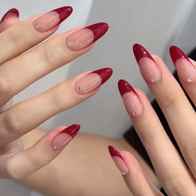 Press-On Nails Rot French – Elegante Kunstnägel