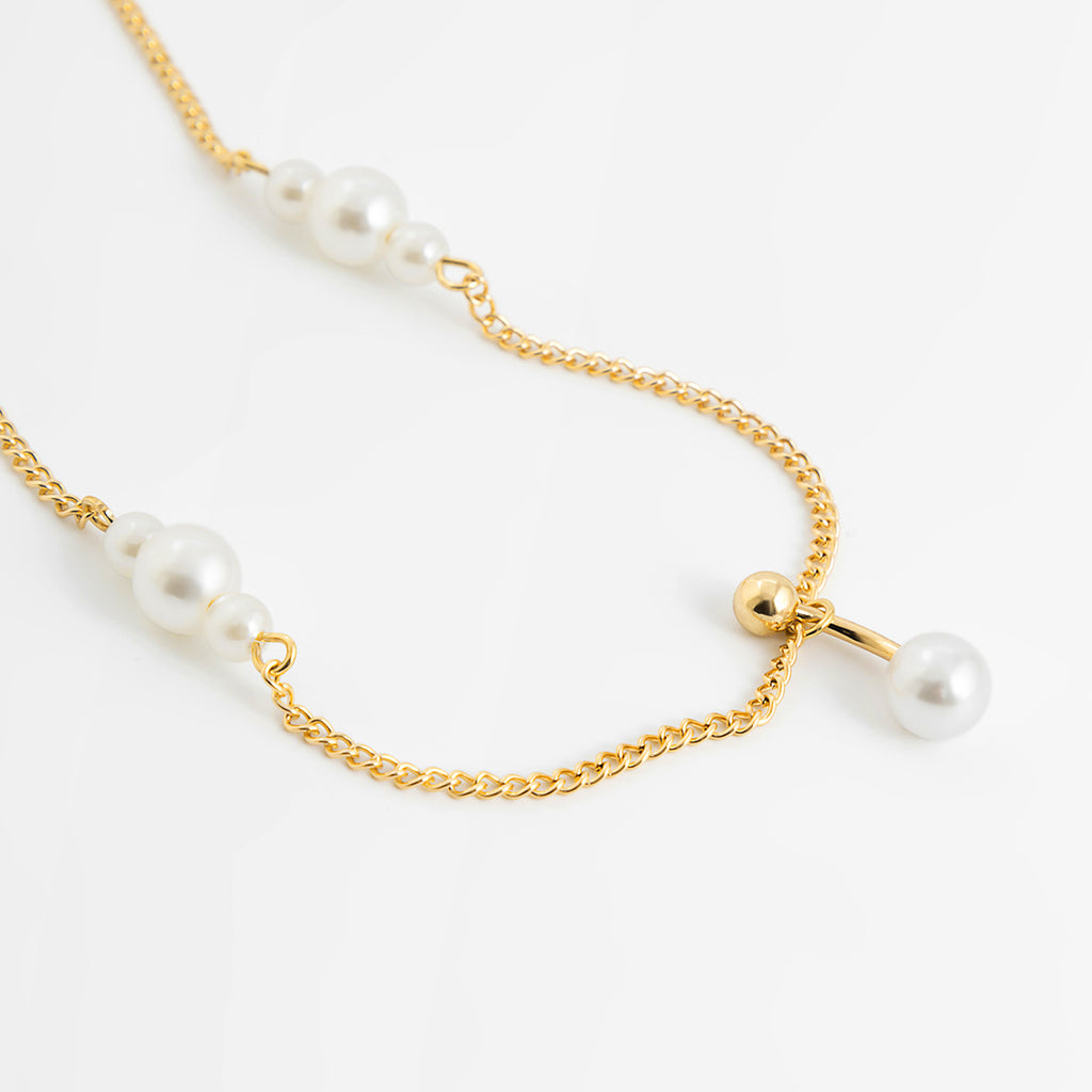 Zirkon Bauchnabel Body Chain – Perlen & Quasten | Sexy Bauchschmuck