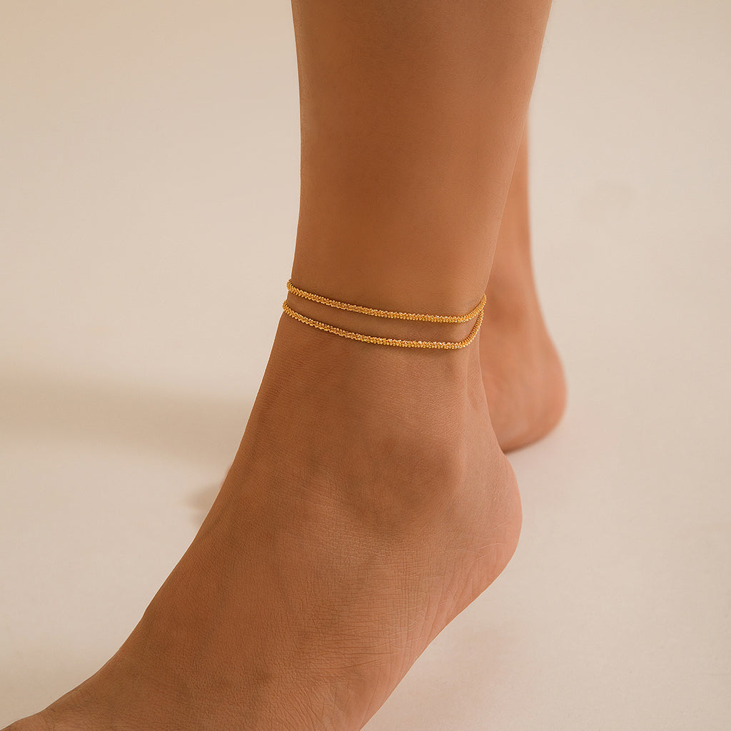 Stern Schmetterling Fußkette – Perlen, Muscheln & Delfin | Beach Anklet