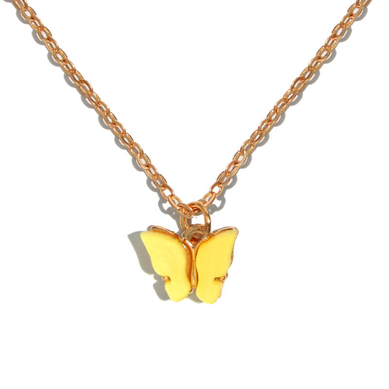Schmetterling Halskette Damen – Süße Acryl Kette Schmuck