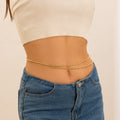 Doppellagige Perlen Taillenkette | Body Chain