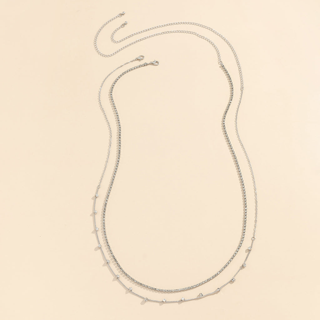Strass Dünne Kette Taillenkette – Doppellagig & Sexy | Beach Body Chain
