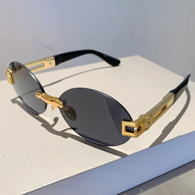 Frameless oval Sonnenbrille