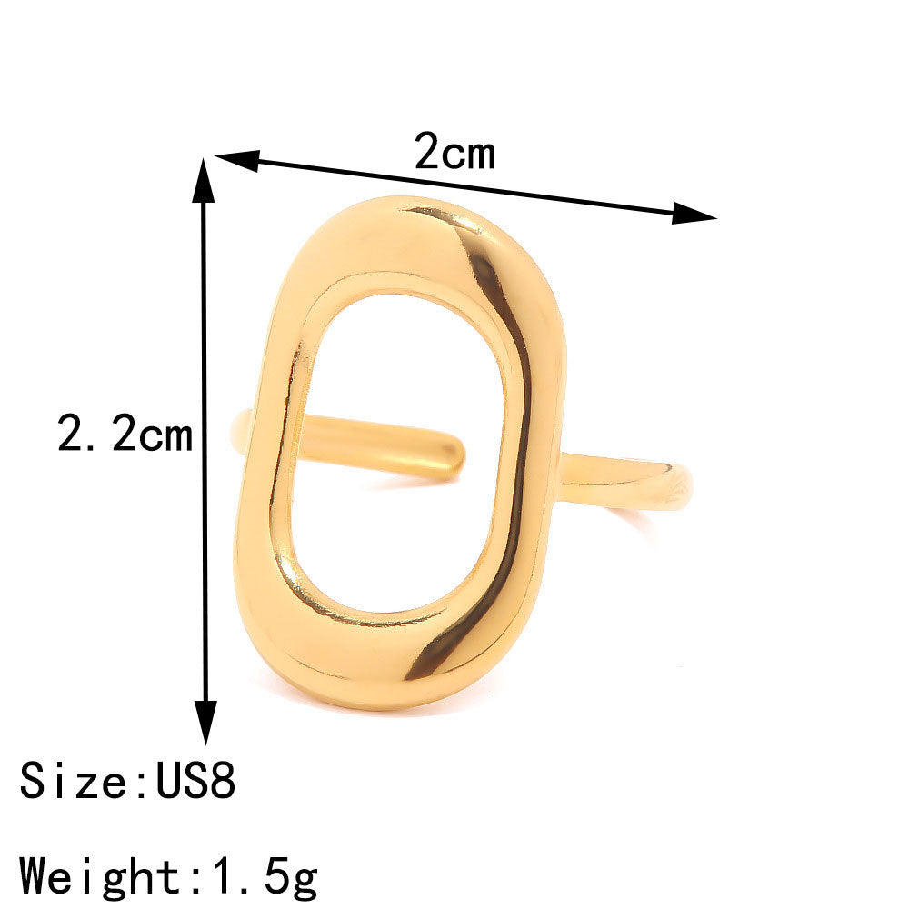 Geo Ring – Hohler Oval Zeigefinger Ring