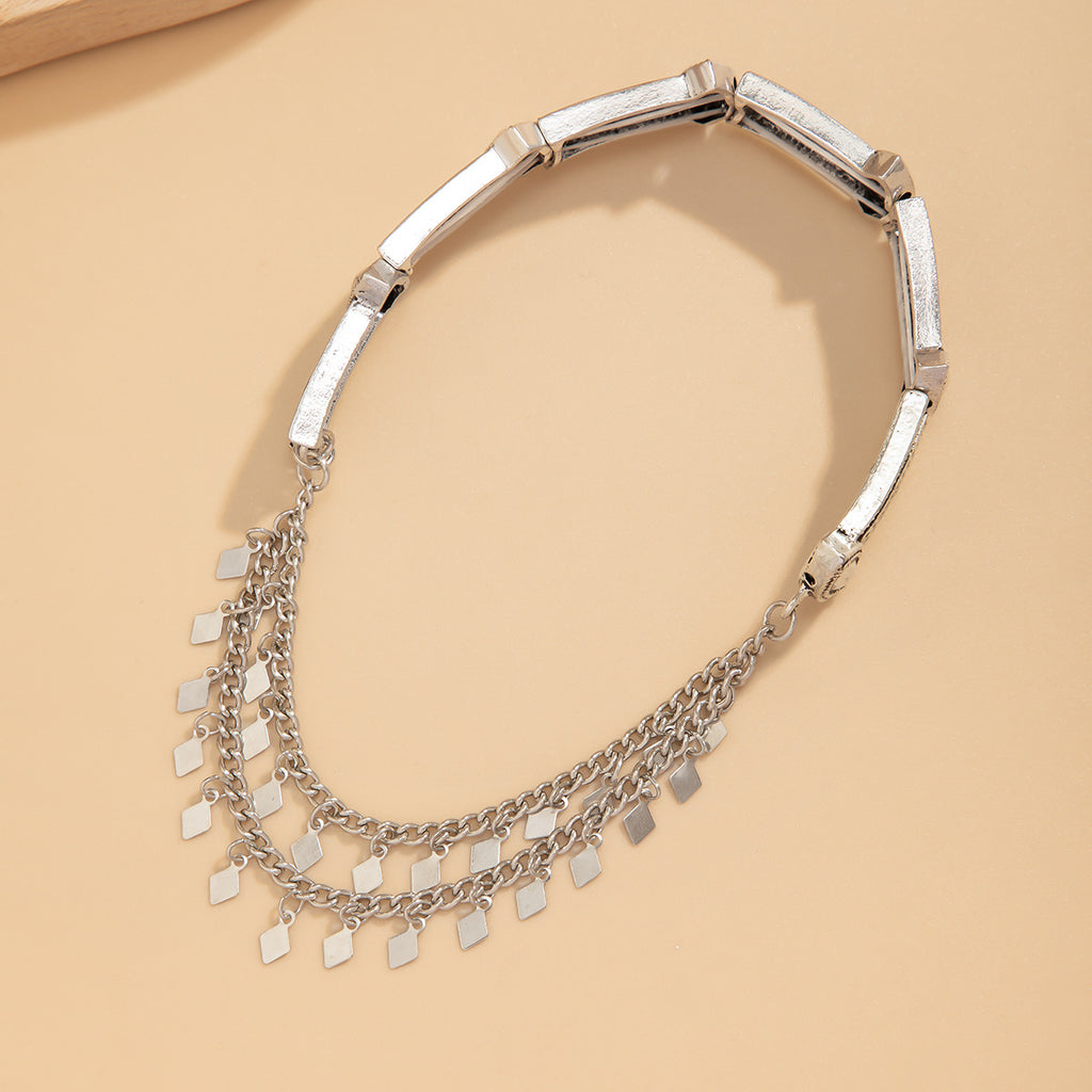 Punk Armkette – Verstellbar | Kristall & Metallkette