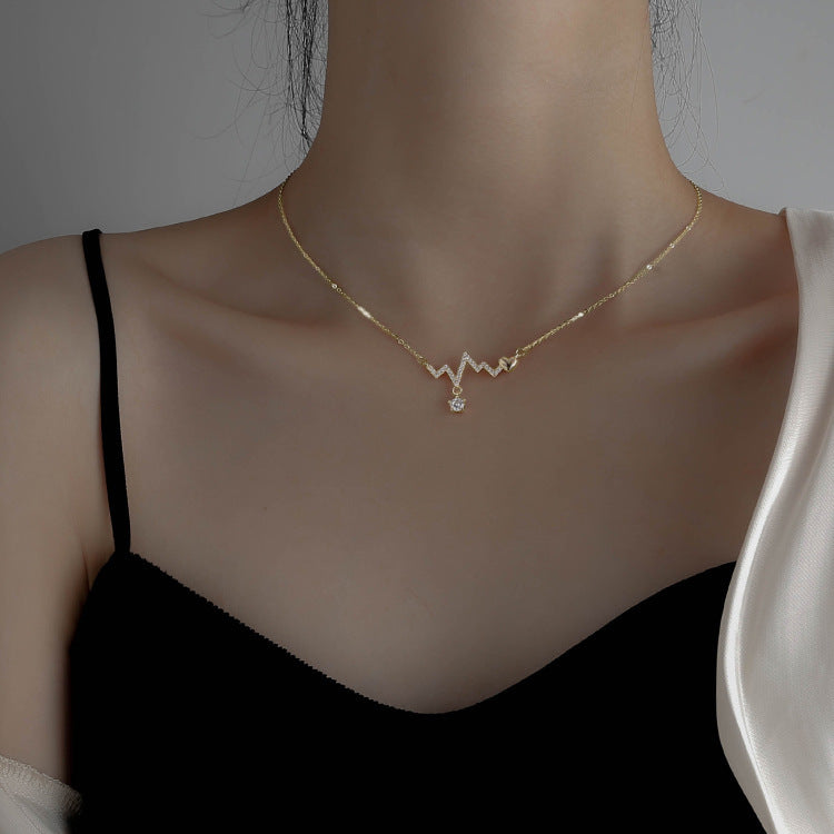 Herzschlag Halskette – EKG Collarbone Chain | 2 Farben