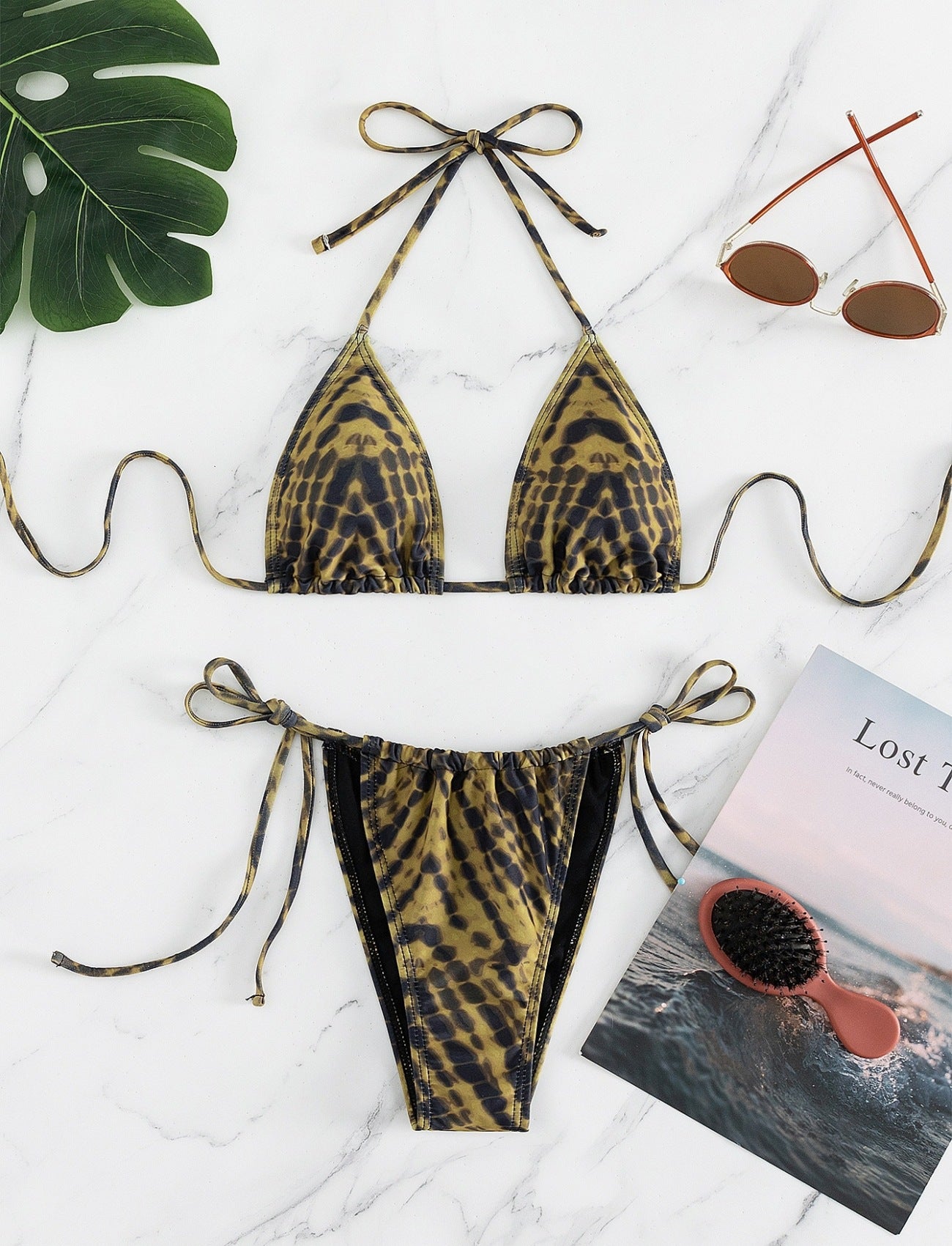 Mosaic – Dreiteiliger Bikini mit Muster
