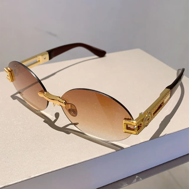 Frameless oval Sonnenbrille