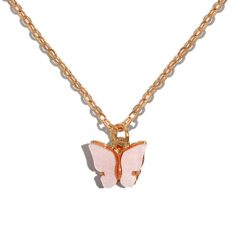 Schmetterling Halskette Damen – Süße Acryl Kette Schmuck