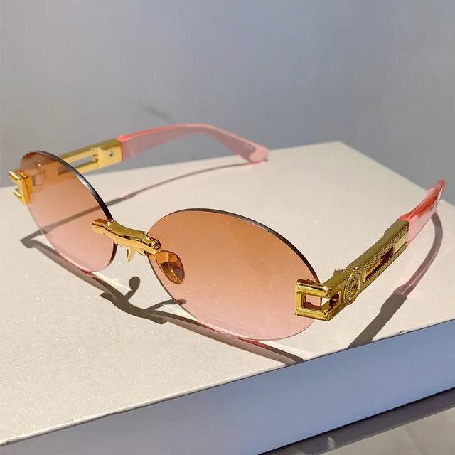 Frameless oval Sonnenbrille