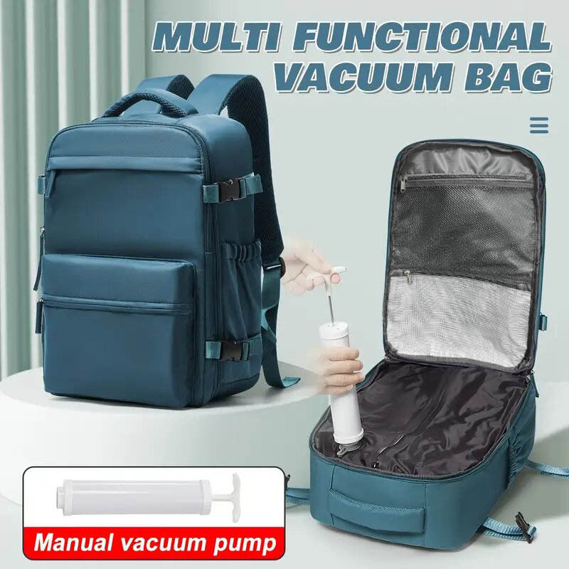 Vakuum Kompressionsrucksack – Handgepäck 40x20x25 | Laptop-Fach