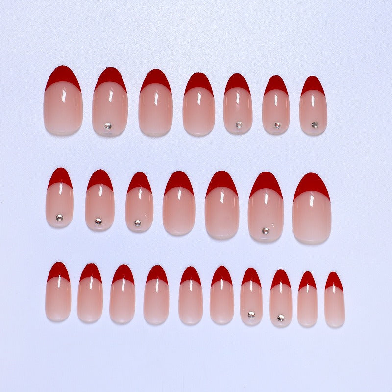 Press-On Nails Rot French – Elegante Kunstnägel