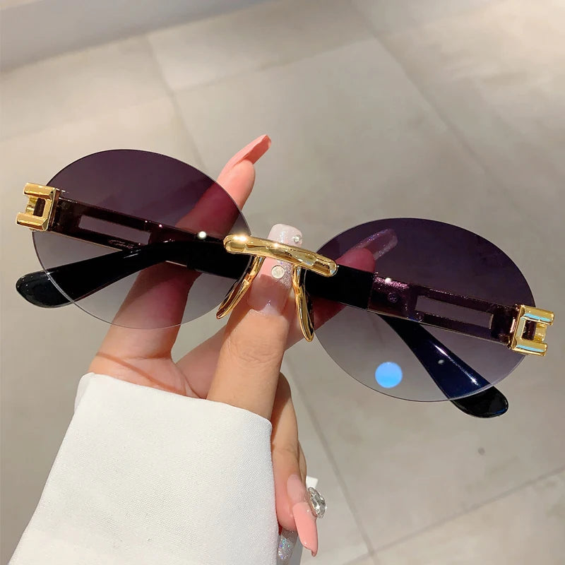 Frameless oval Sonnenbrille