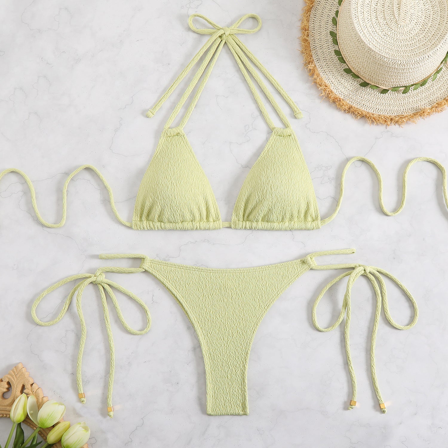 Pure – Einfarbiger Bikini Zweiteiler