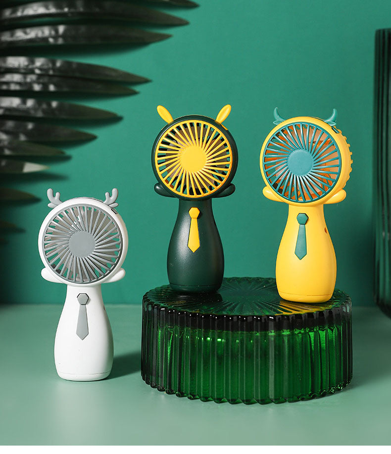 Fancy Fan – Mini Handventilator Geweih & Feder