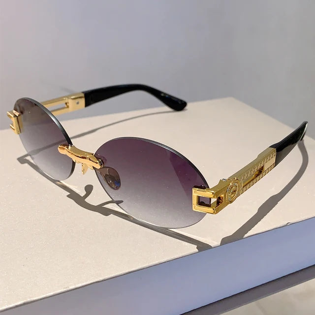 Frameless oval Sonnenbrille