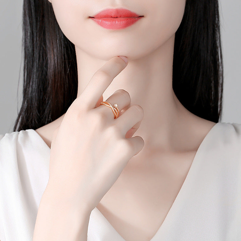 Duo Star – Doppellagiger Stern Ring