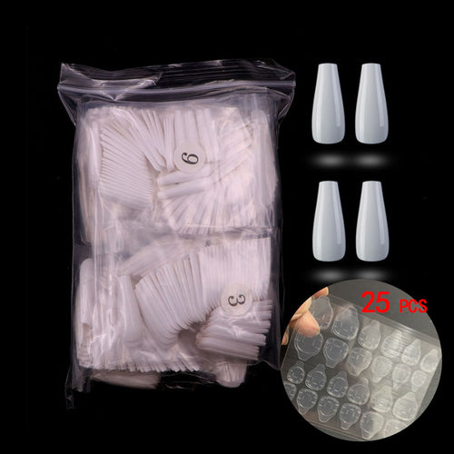 500 Stück Ballerina Nail Tips – Lange Künstliche Nägel Coffin Form