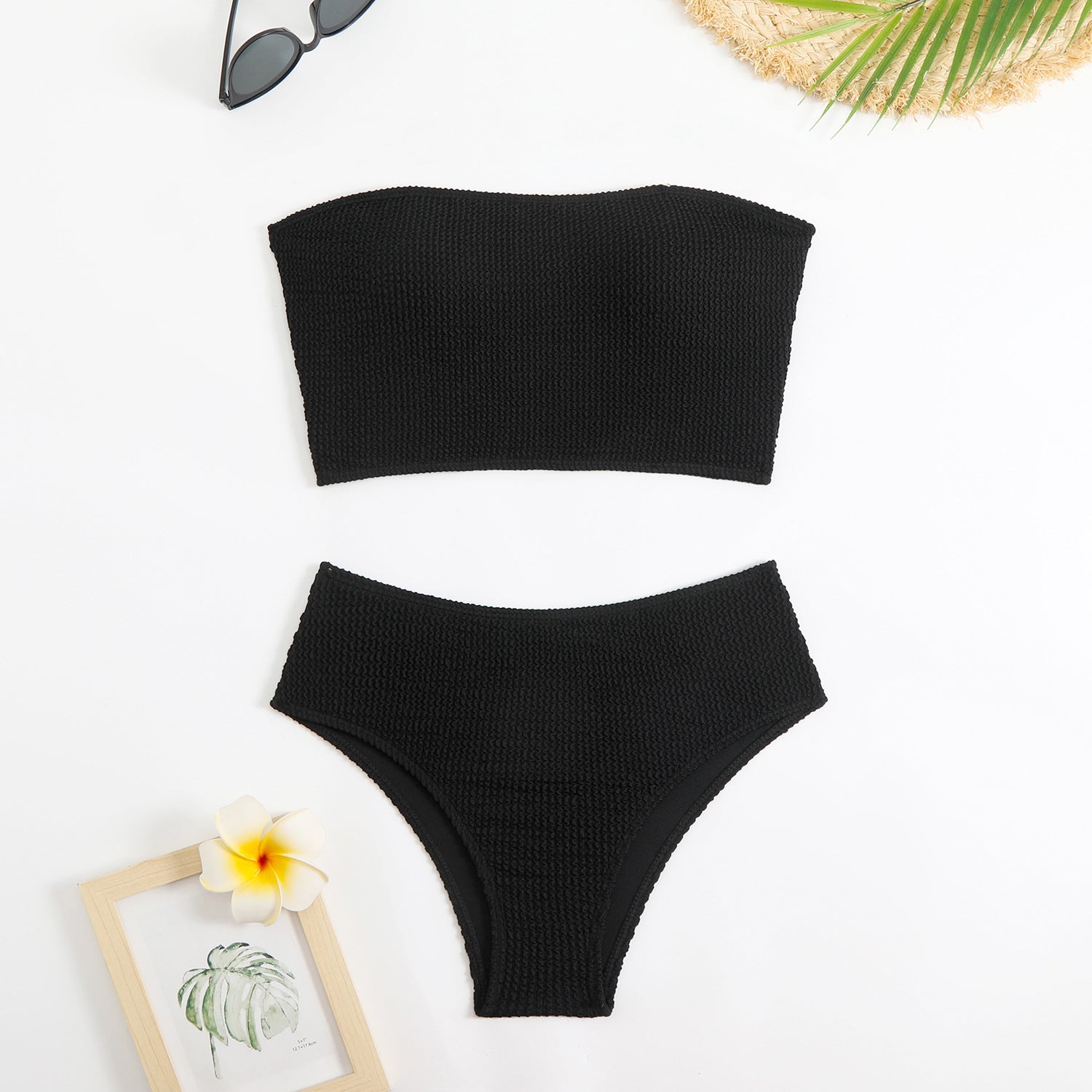 Bandeau Noir – Eleganter Trägerloser Badeanzug