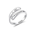 Enough – Hohler Kreuz Ring Verstellbar