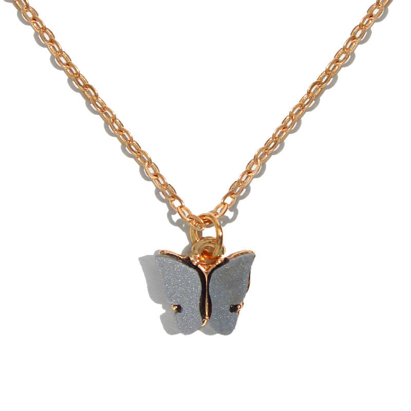 Schmetterling Halskette Damen – Süße Acryl Kette Schmuck