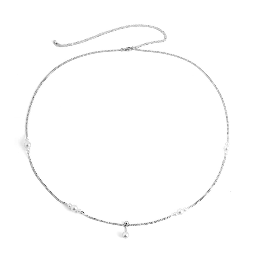 Zirkon Bauchnabel Body Chain – Perlen & Quasten | Sexy Bauchschmuck