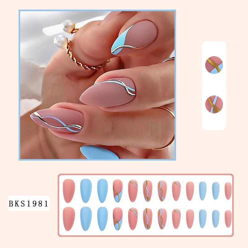 Press-On Nails Mandel Ins Style – Hot Girl Nageldesign