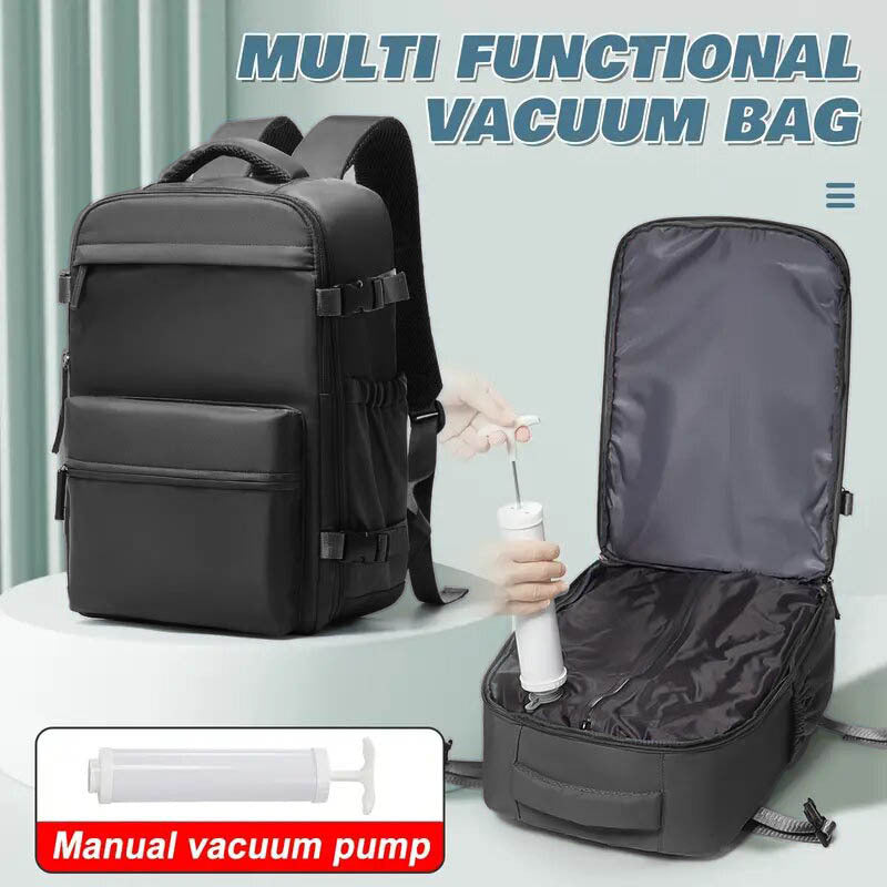 Vakuum Kompressionsrucksack – Handgepäck 40x20x25 | Laptop-Fach