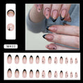 Press-On Nails Schwarz French Gold – Mandel Kunstnägel