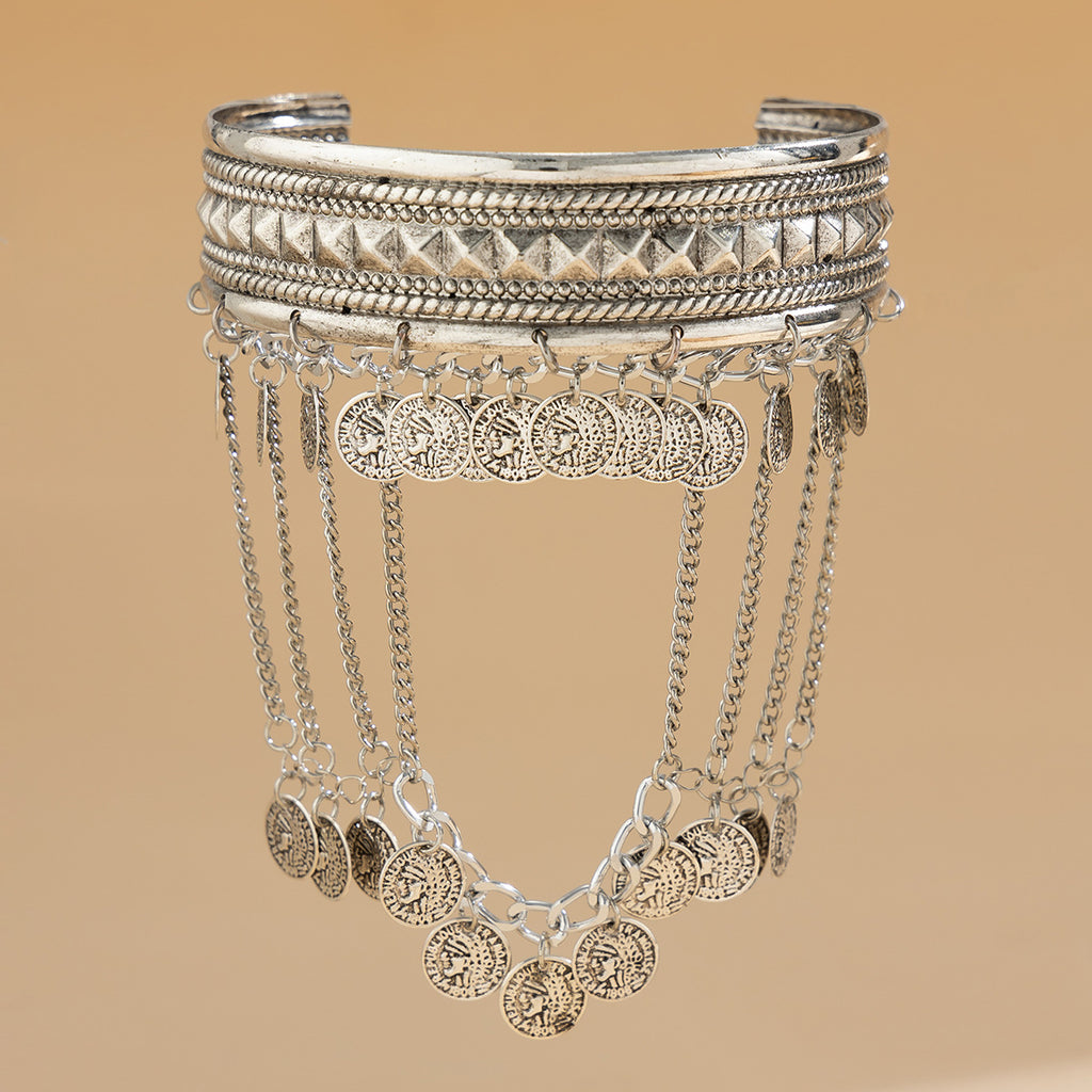 Western Cowboy Armkette – Quasten & Retro Metall | Gold & Silber