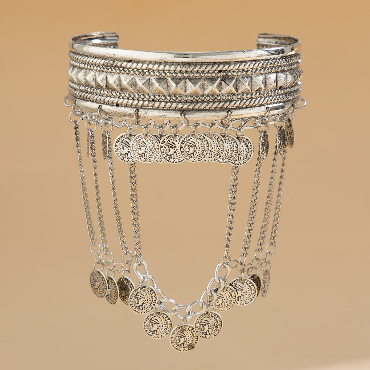 Western Cowboy Armkette – Quasten & Retro Metall | Gold & Silber