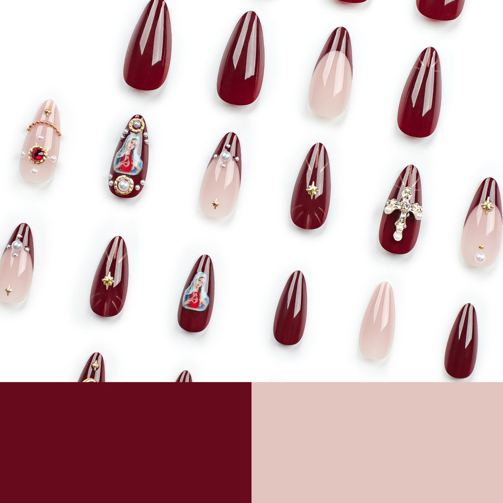 Künstliche Nägel Damen – Europäischer Style Aufklebe-Maniküre