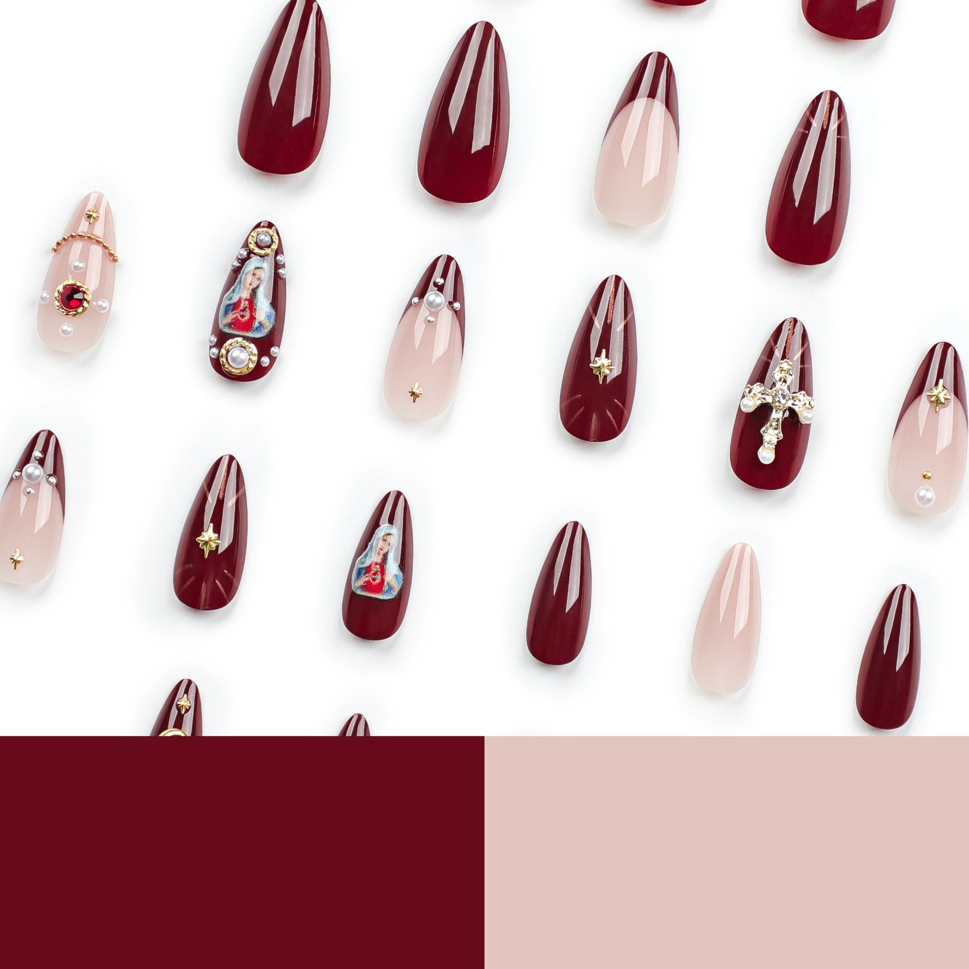 Künstliche Nägel Damen – Europäischer Style Aufklebe-Maniküre