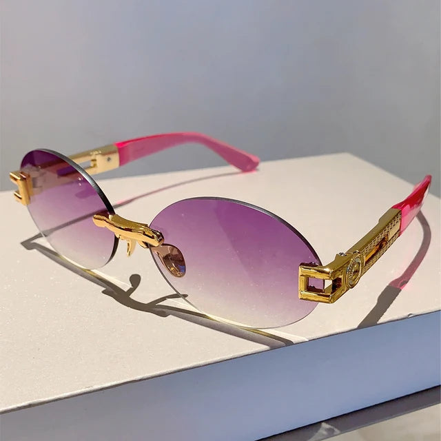 Frameless oval Sonnenbrille