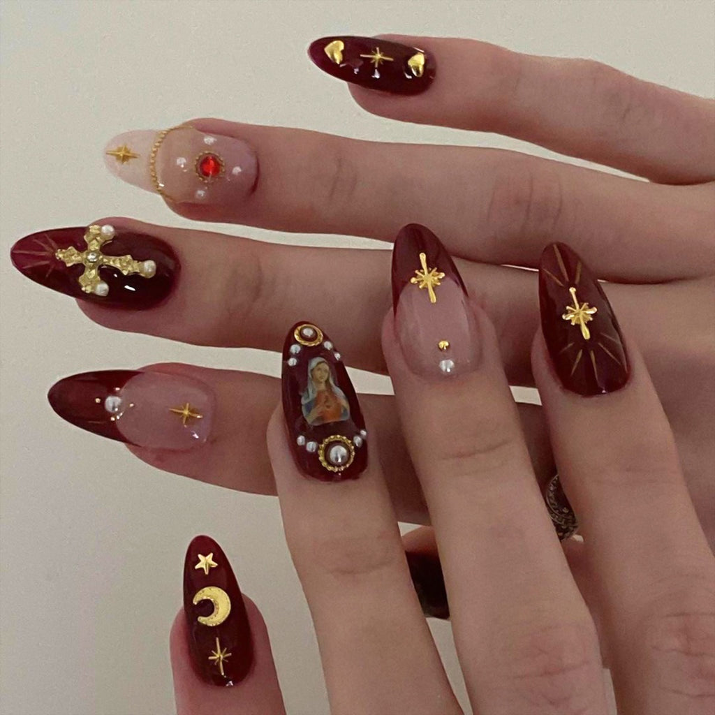 Künstliche Nägel Damen – Europäischer Style Aufklebe-Maniküre