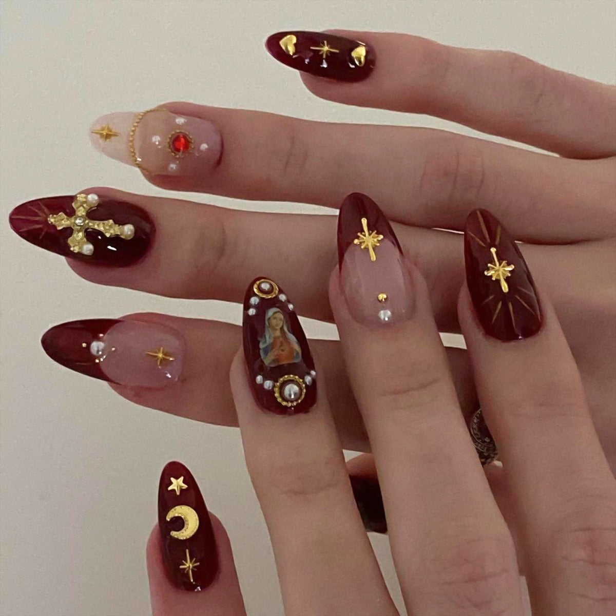 Künstliche Nägel Damen – Europäischer Style Aufklebe-Maniküre