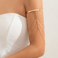 Mehrlagiges Quasten Armband – Perlen & Strass | Armkette