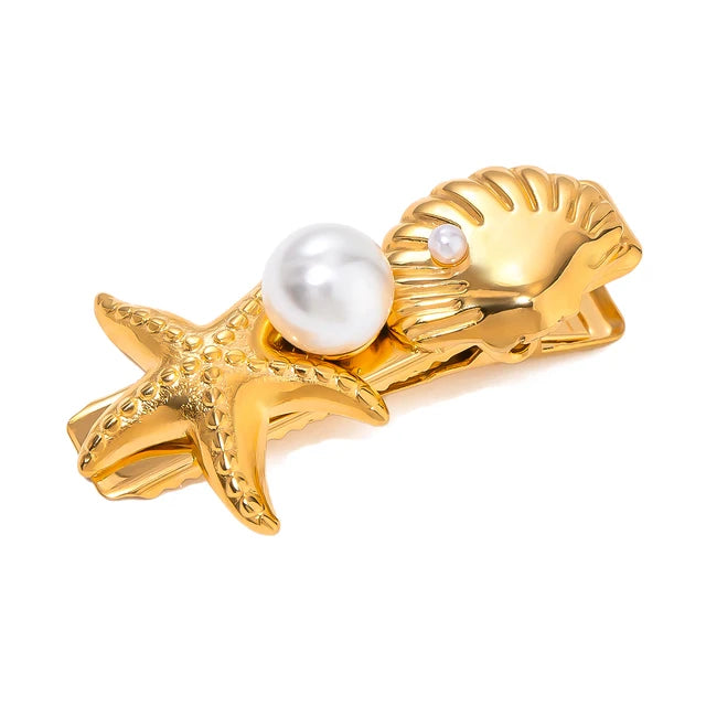 Edelstahl Muschel Haarspange – Ocean INS Style | 15 Designs