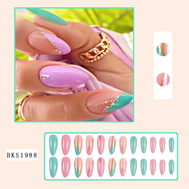 Press-On Nails Mandel Ins Style – Hot Girl Nageldesign