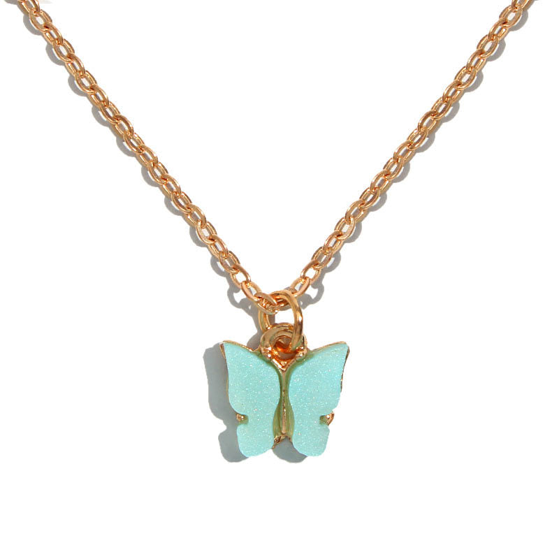 Schmetterling Halskette Damen – Süße Acryl Kette Schmuck