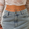 Bohémien Kristall Body Chain – Bunte Steine Taillenkette | INS Style