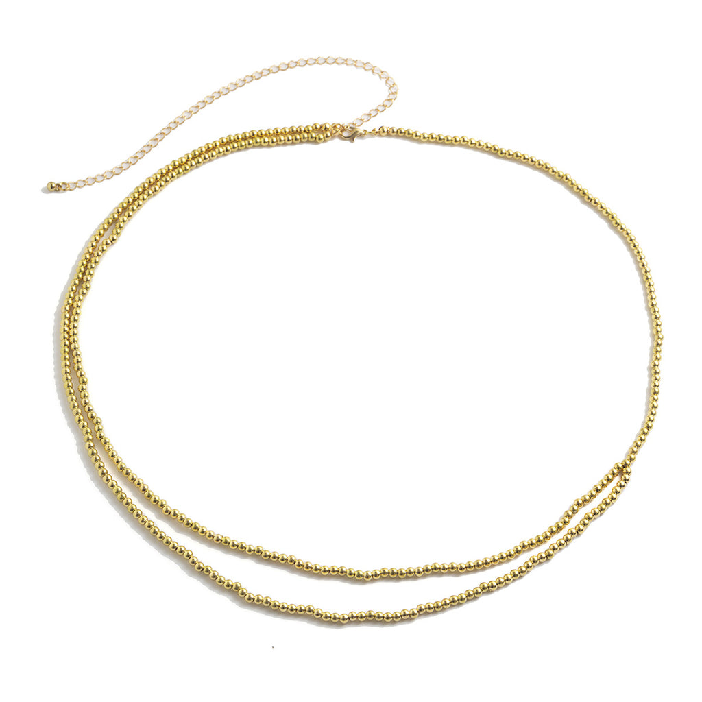 Doppellagige Perlen Taillenkette | Body Chain