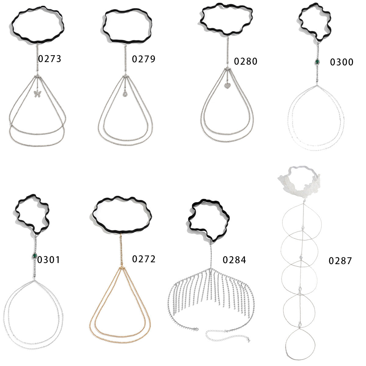 Lolita Spitze Bein-Ring Body Chain – Strass & Fransen | 8 Styles