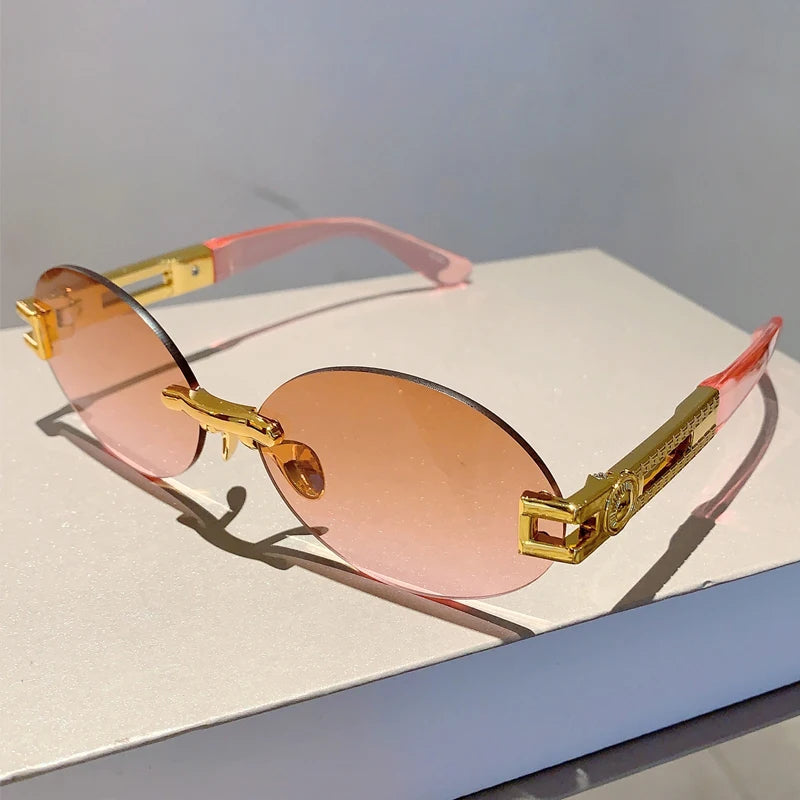 Frameless oval Sonnenbrille