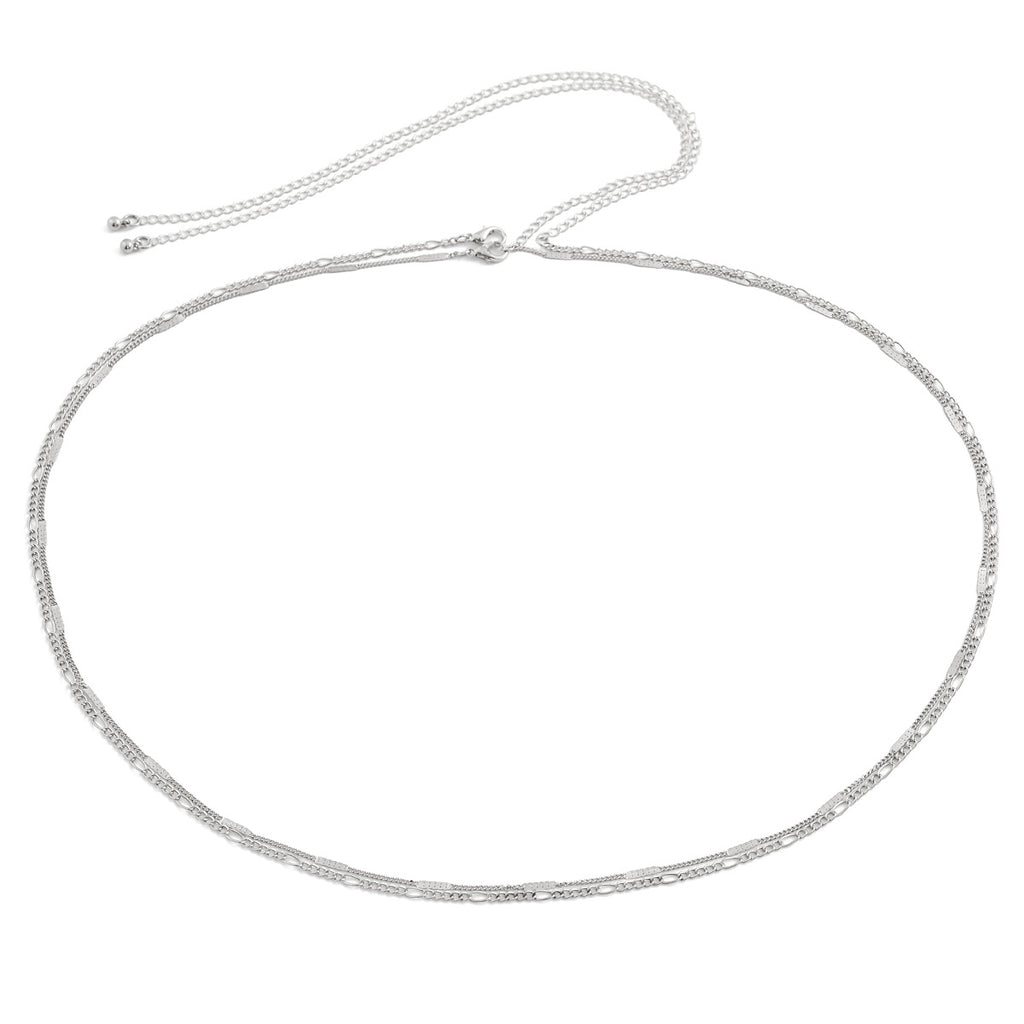 Doppellagige Taillenkette – Cold Style Metall Body Chain | Gold & Silber