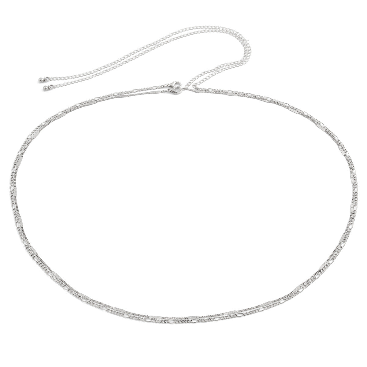 Doppellagige Taillenkette – Cold Style Metall Body Chain | Gold & Silber
