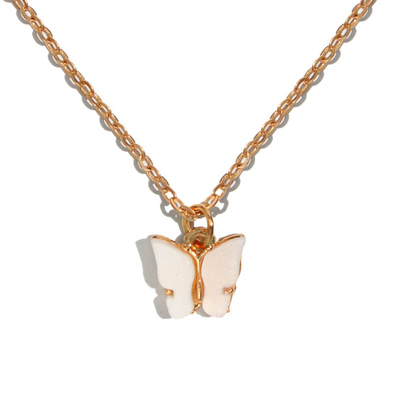 Schmetterling Halskette Damen – Süße Acryl Kette Schmuck