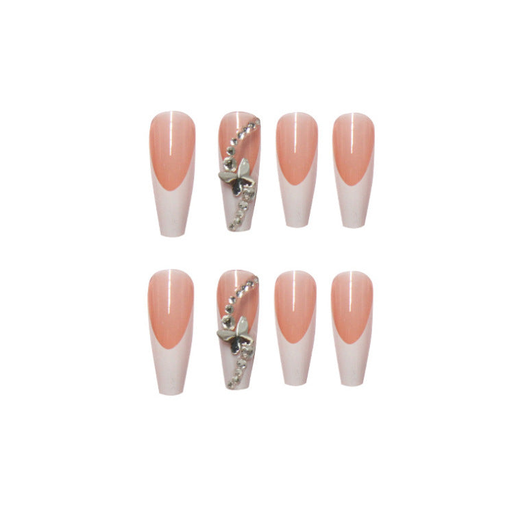 Press-On Nails French Ballet – 24 Stück Langanhaltende Kunstnägel