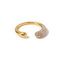 Diamond Arc – Offener Zirkon Ring Edelstahl