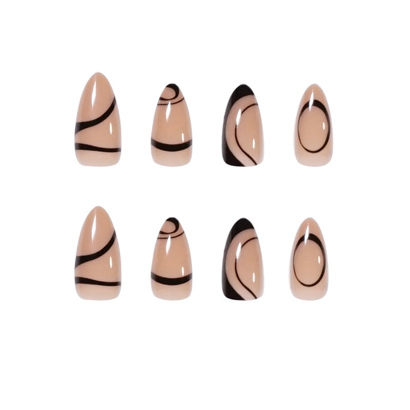 Press-On Nails im Nordic Style – French Manicure Nagelsticker
